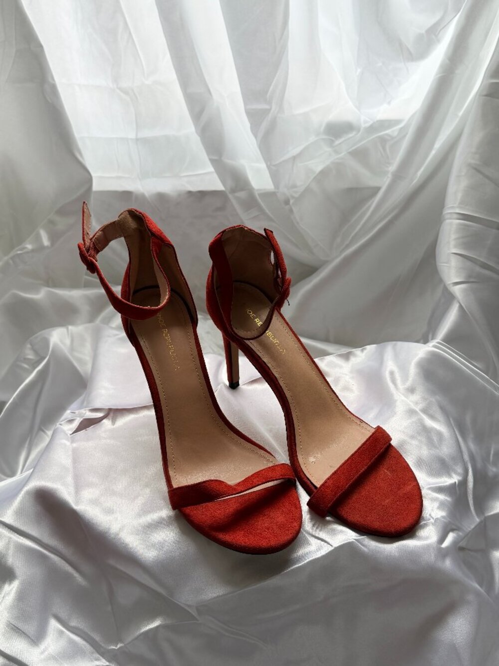 Shoe Republic LA Red Suede Stiletto Heels SIZE 9